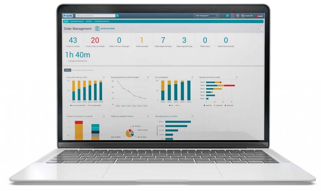 Esker Order Management laptop, sales order automation nz, sales order automation providers