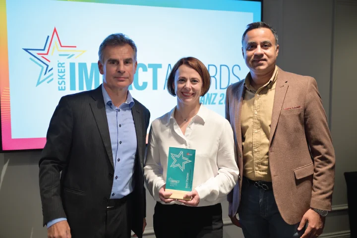 Christophe, Irene and Harmeet at the Esker Impact Awards 2024 ANZ